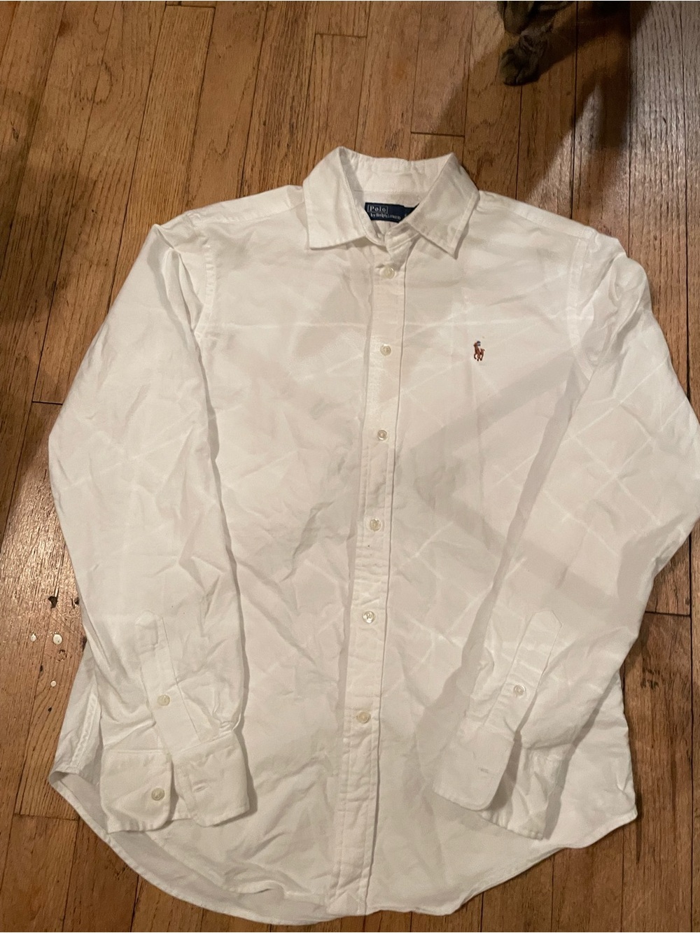 Polo by Ralph Lauren White Button-Down Oxford Shirt with Logo